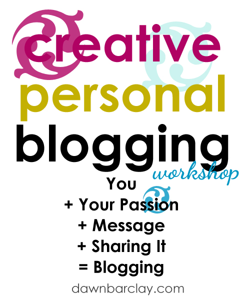 creative personal blogging workshop