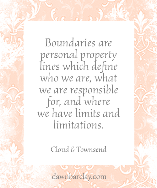 Boundaries are personal property